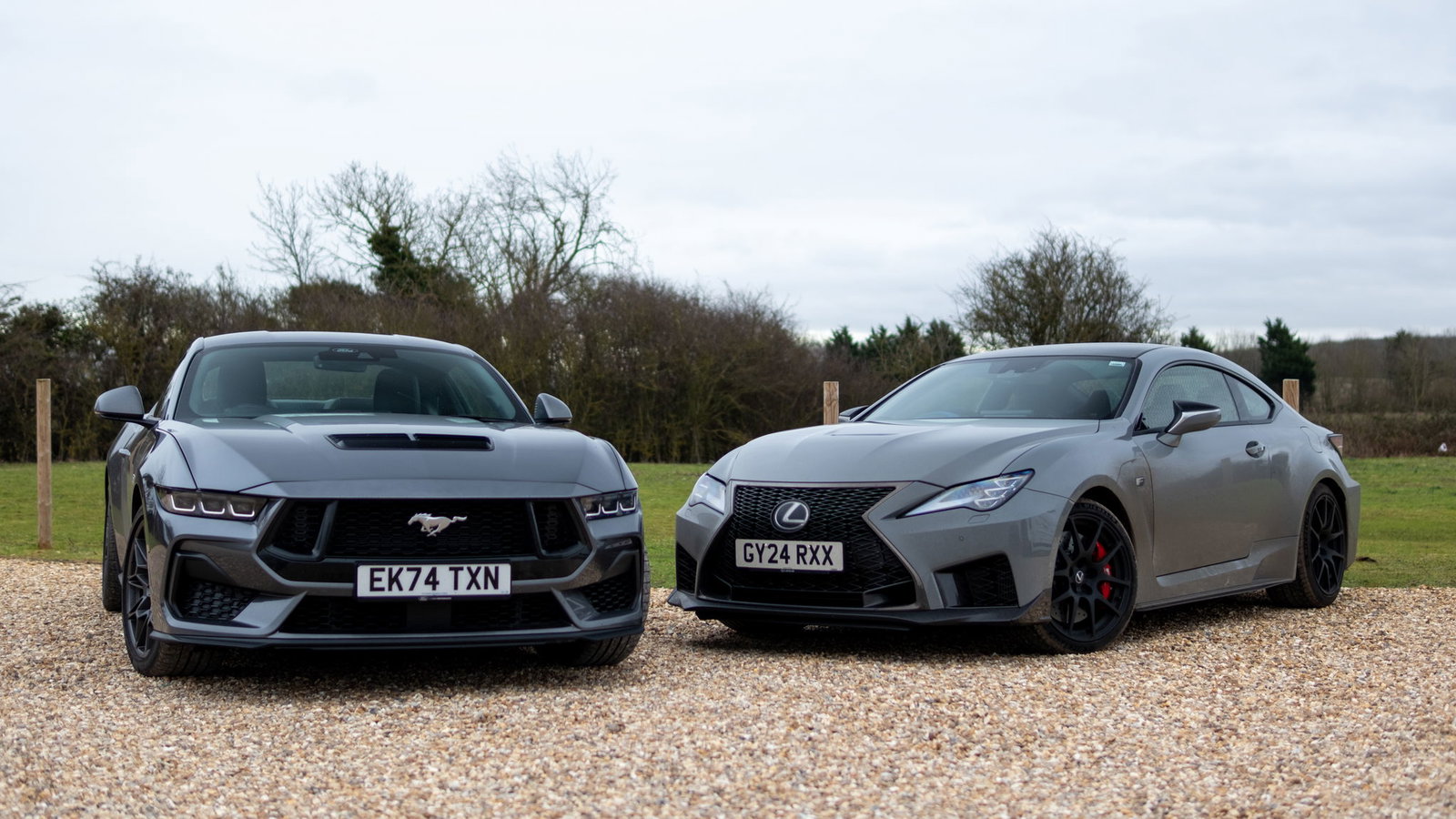 Ford Mustang and Lexus RC-F Ultimate, front